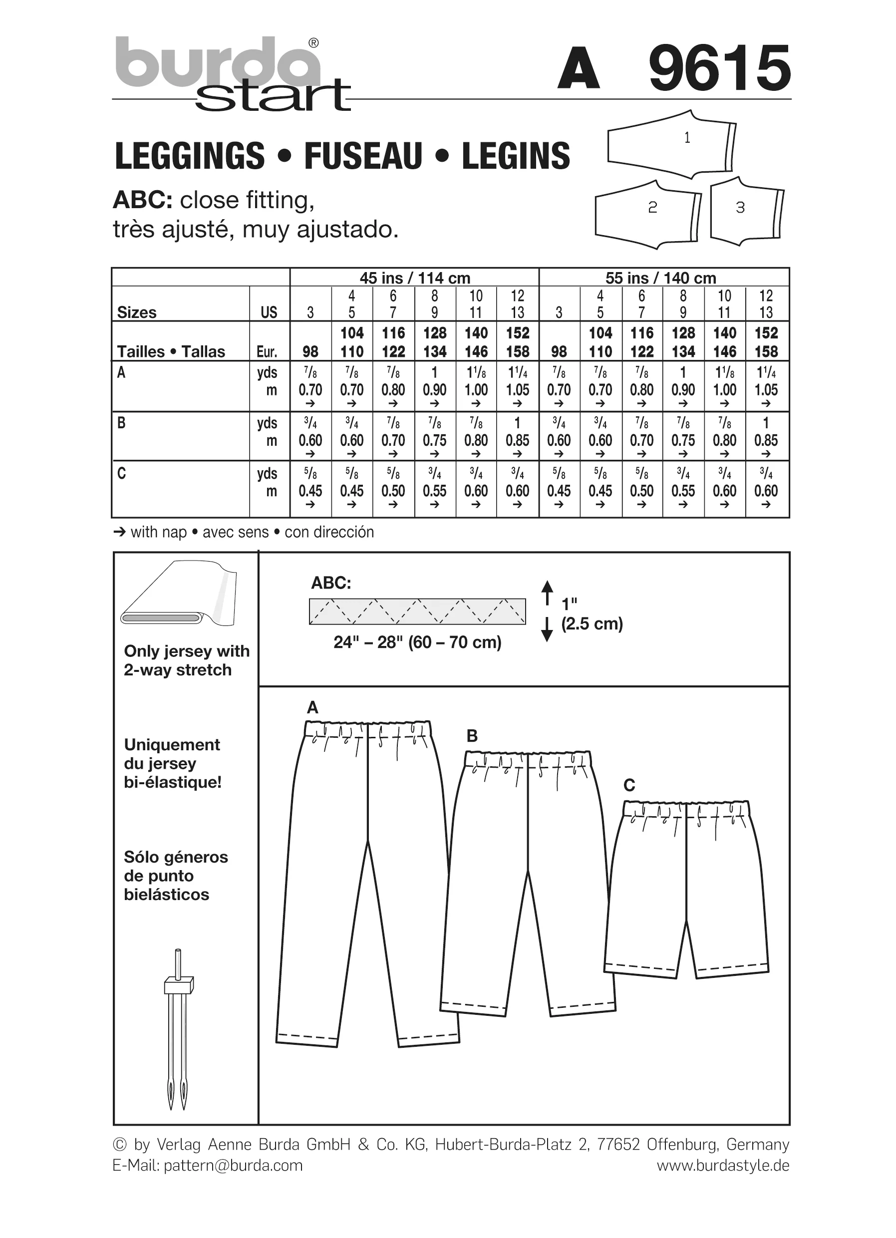 Patron n°9615 : Legging pour enfants - Image 7