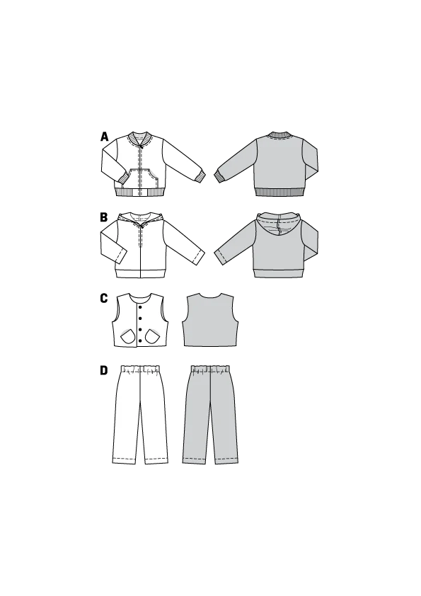 Patron n°9672 : Tenue Jogging pour garçon - Image 2
