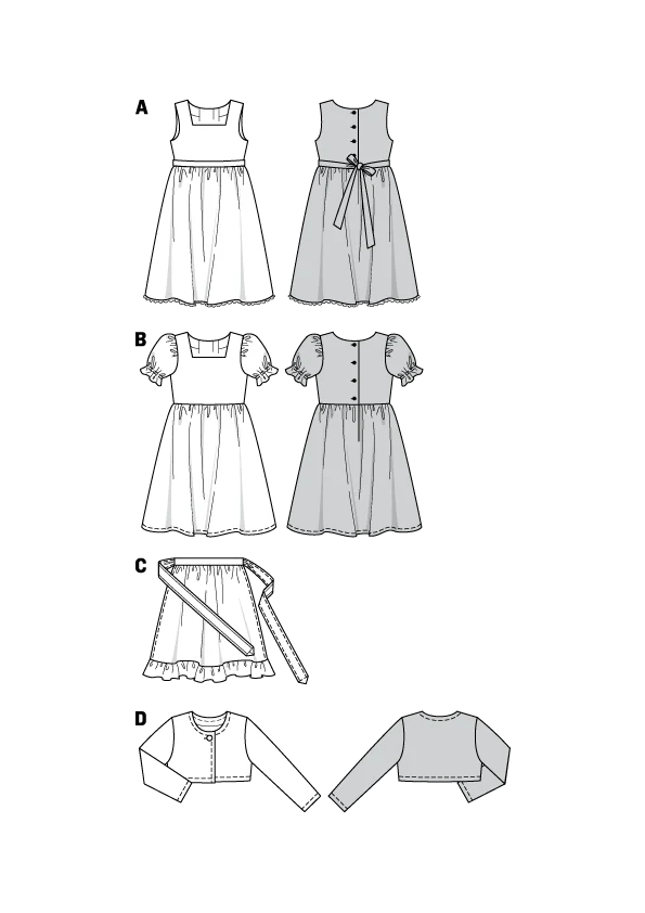 Patron n°9702 : Robe et Veste petite fille - Image 2