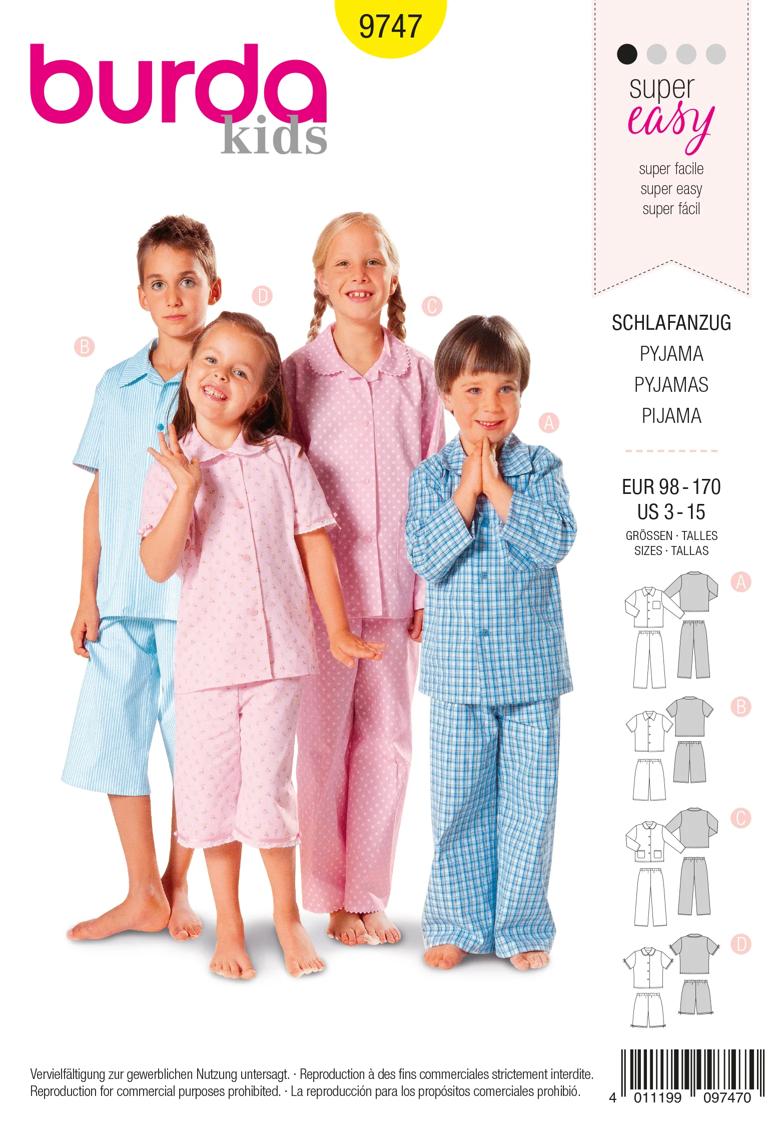 Patron n°9747 : Pyjamas