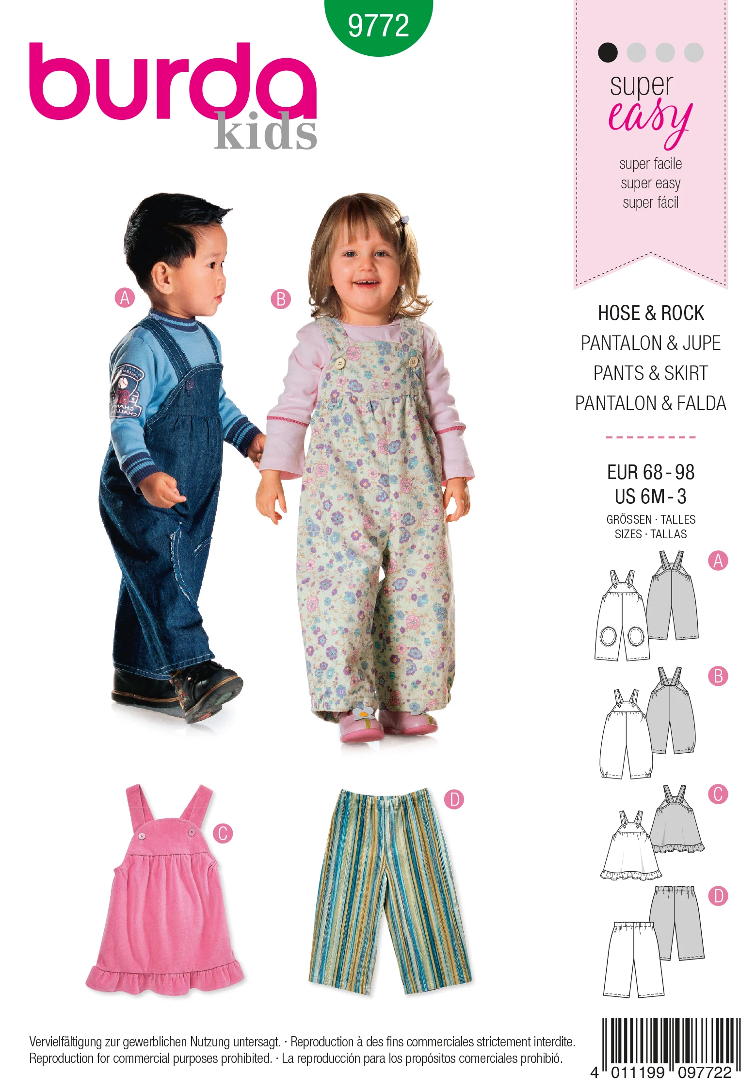 Patron n°9772 : Pantalon et Jupe