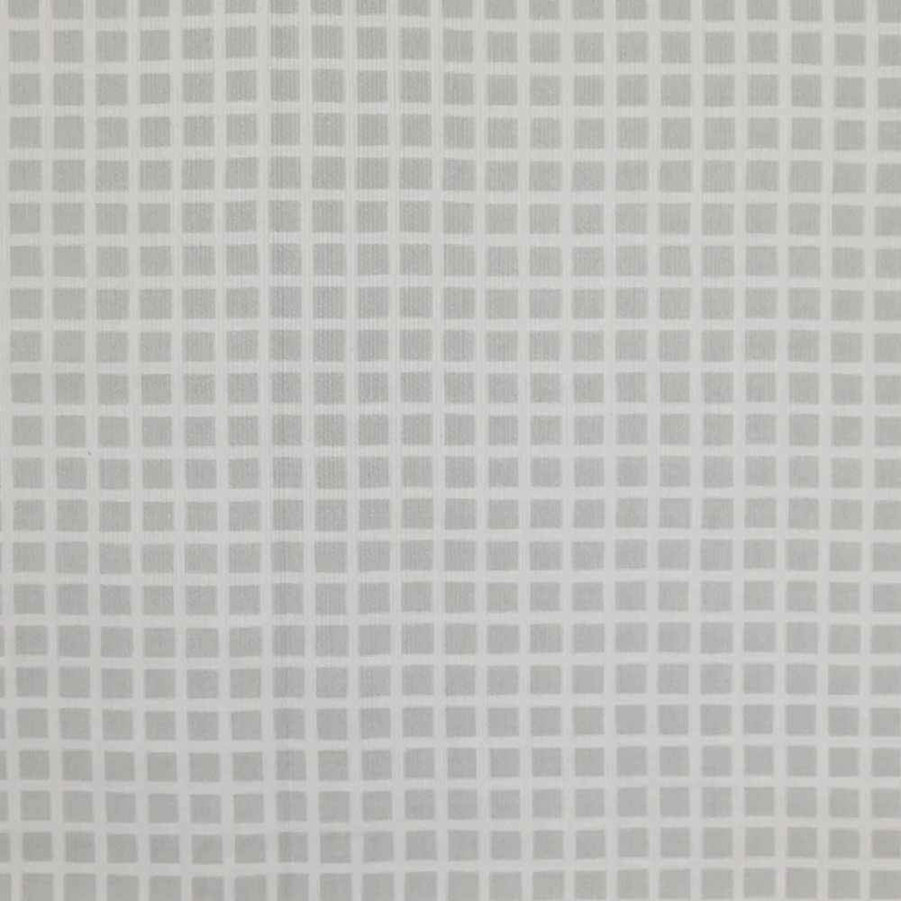 Piqué de coton imprimé carré gris