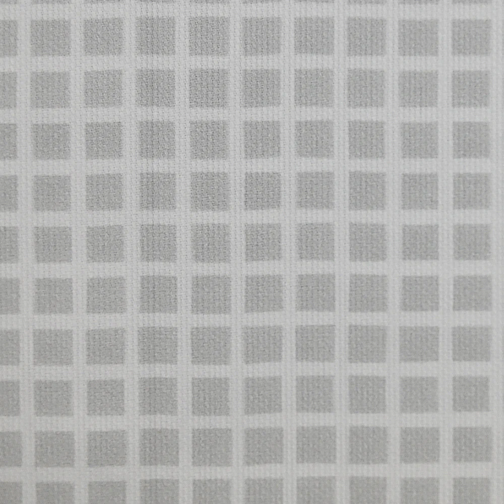 Piqué de coton imprimé carré gris - Image 4
