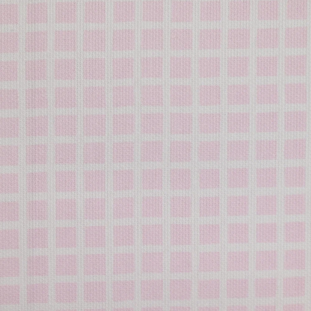 Piqué de coton imprimé carré rose - Image 4
