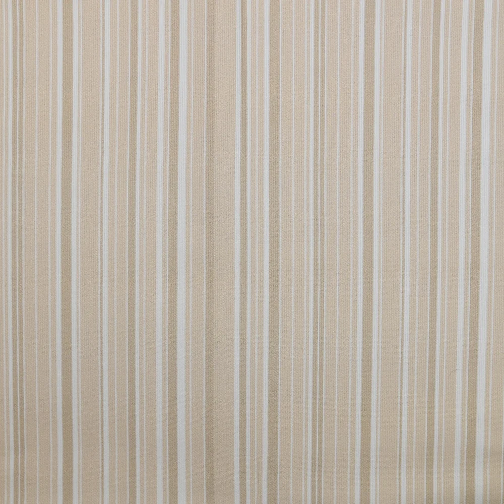 Piqué de coton imprimé Rayure fond beige