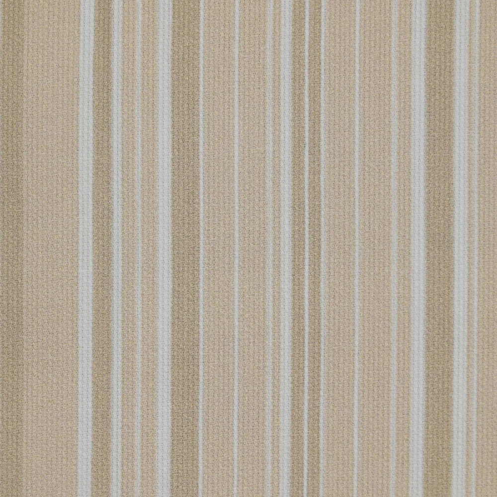 Piqué de coton imprimé Rayure fond beige - Image 3