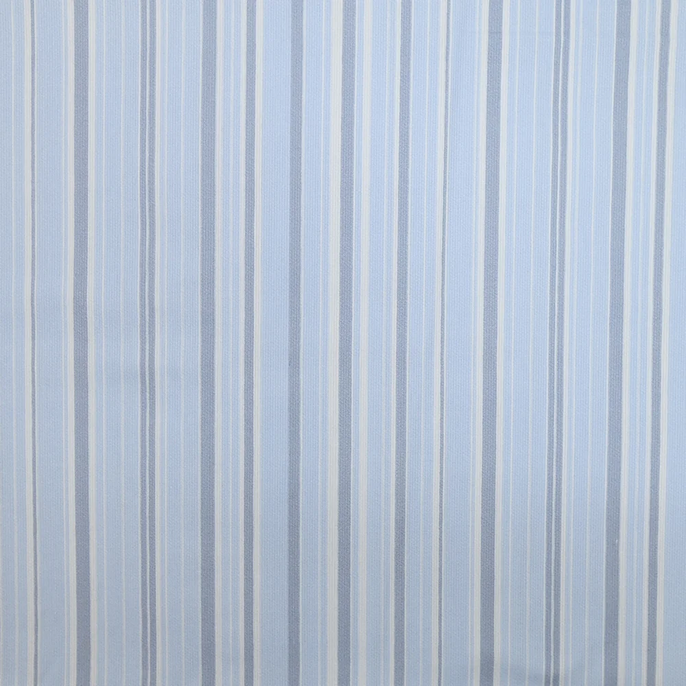 Piqué de coton imprimé Rayure fond bleu clair