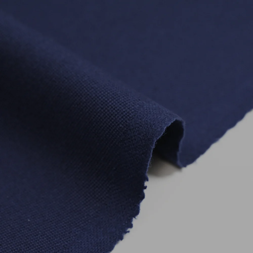 Piqué de laine mélangée bleu marine - Image 4