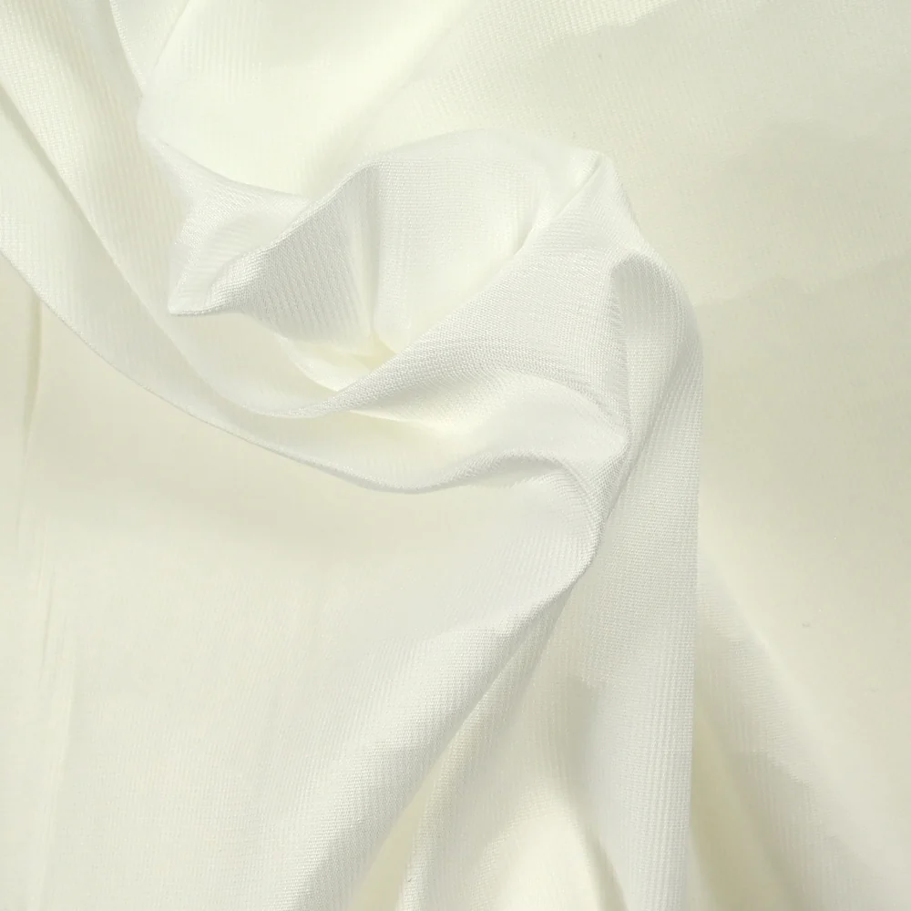Piqué de polyester élasthanne blanc - Image 2