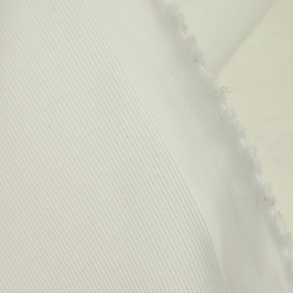 Piqué de polyester élasthanne blanc - Image 3