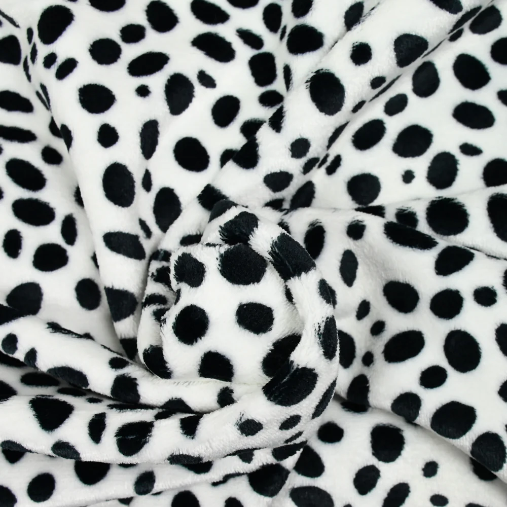 Polaire doudou imprimée dalmatien noir et blanc - Image 2