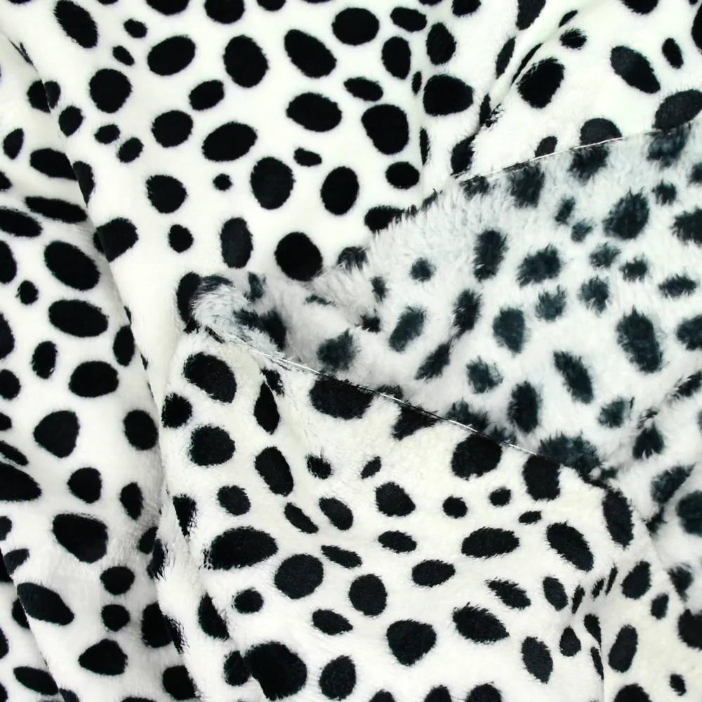 Polaire doudou imprimée dalmatien noir et blanc - Image 4
