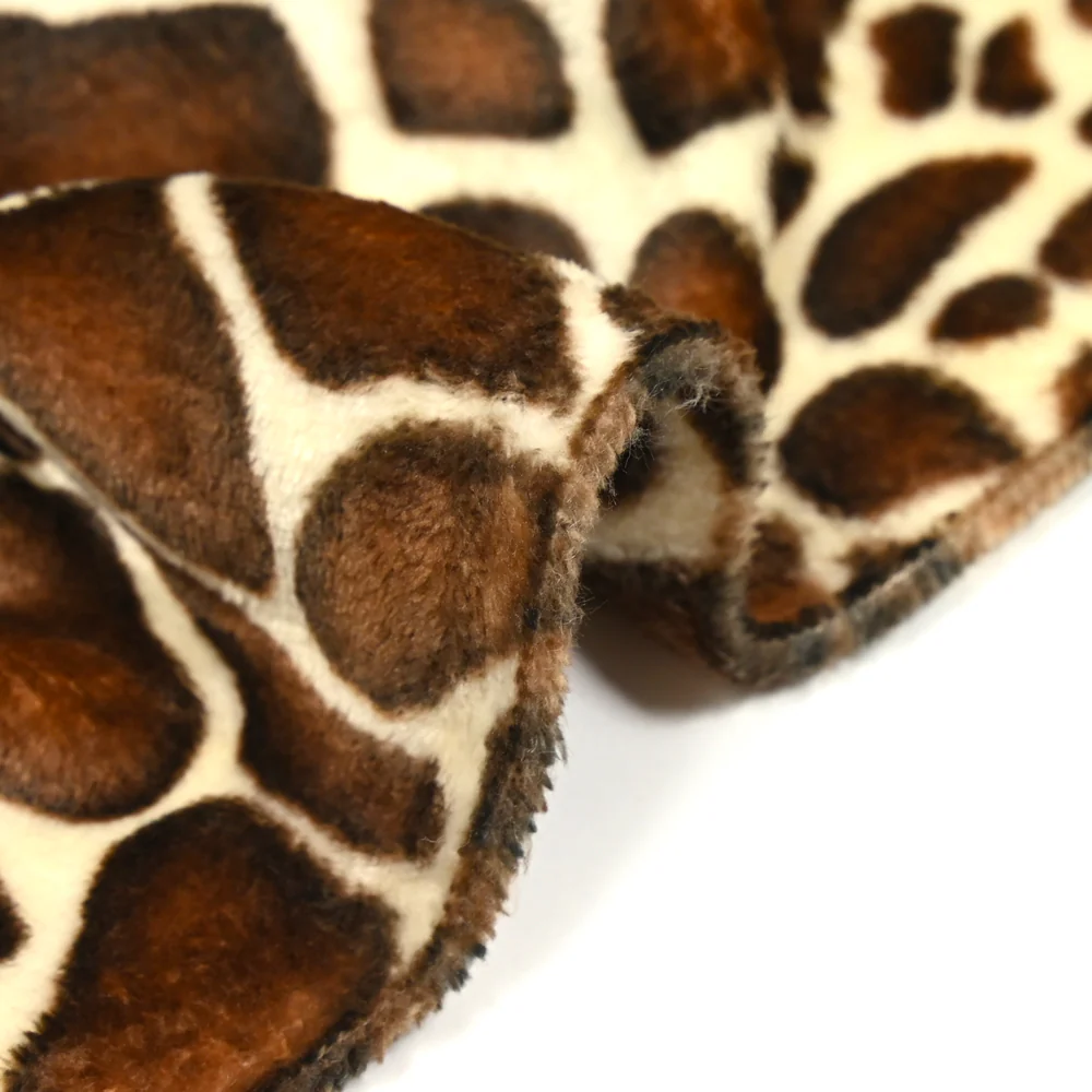 Polaire doudou imprimée girafe marron - Image 5
