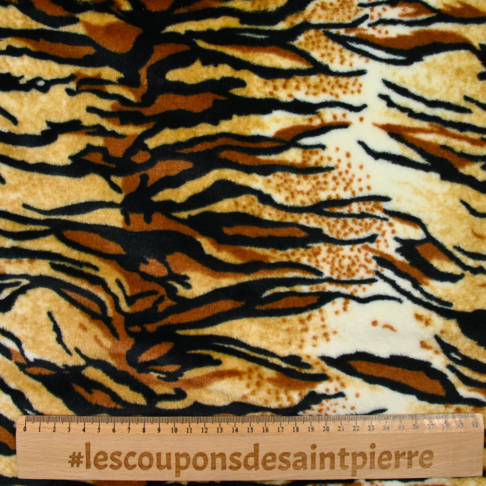 Polaire doudou imprimée tigre marron - Image 4