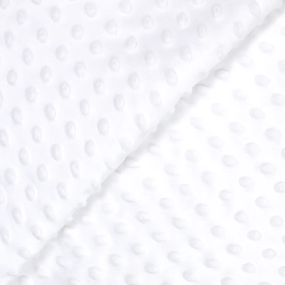 Polaire minky relief blanc