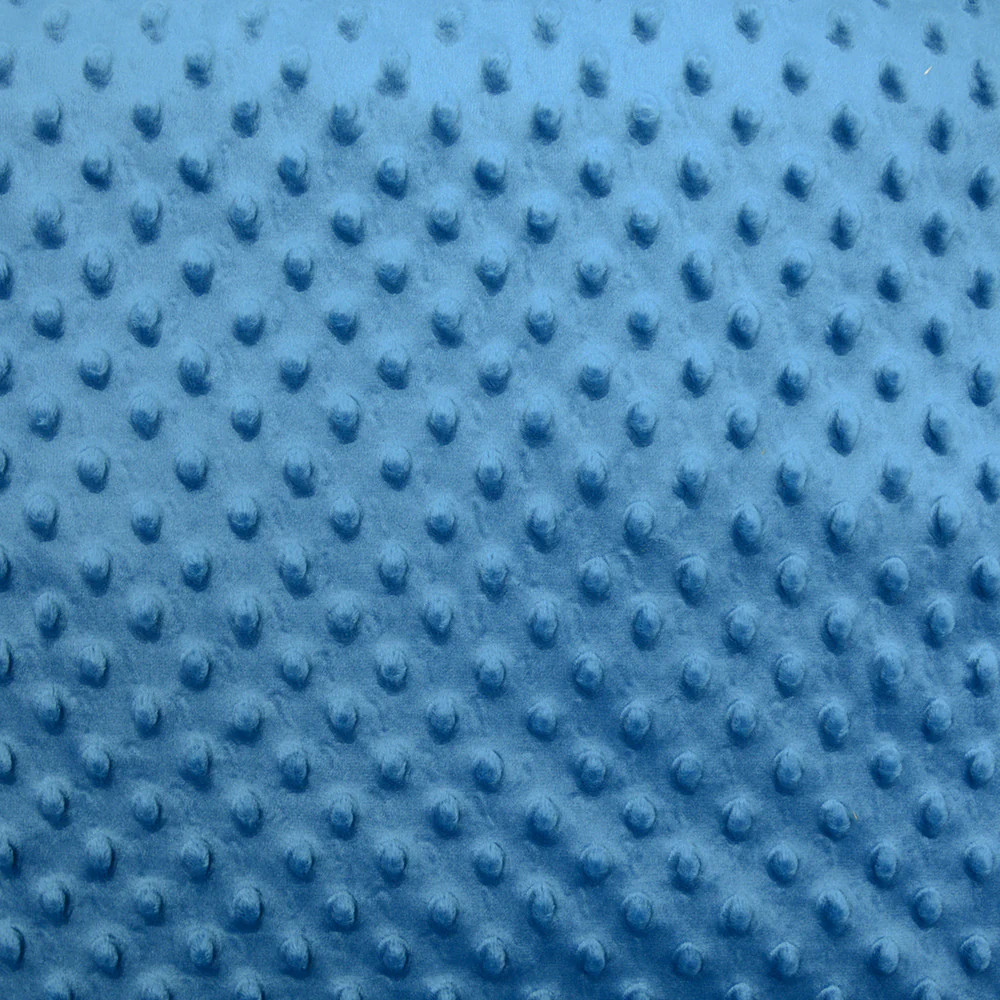 Polaire minky relief bleu - Image 3