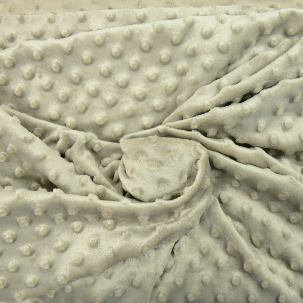 Polaire minky relief taupe - Image 2