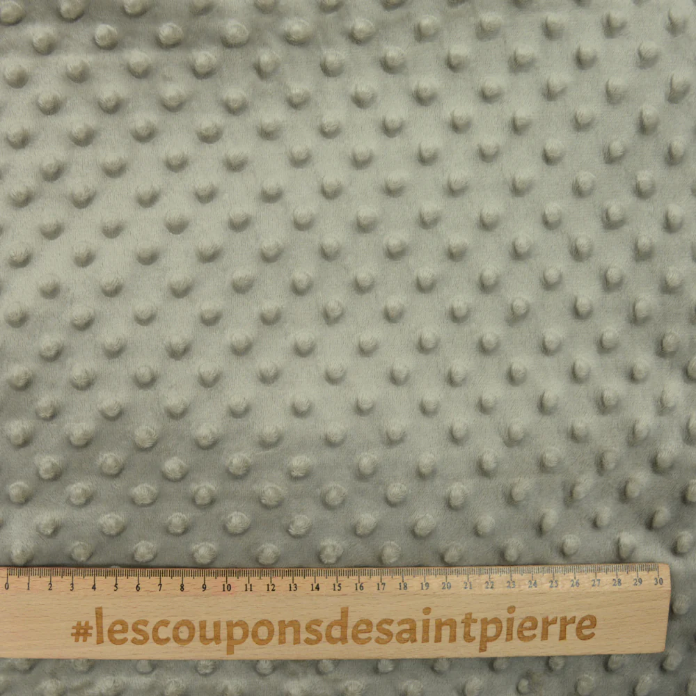 Polaire minky relief taupe - Image 3