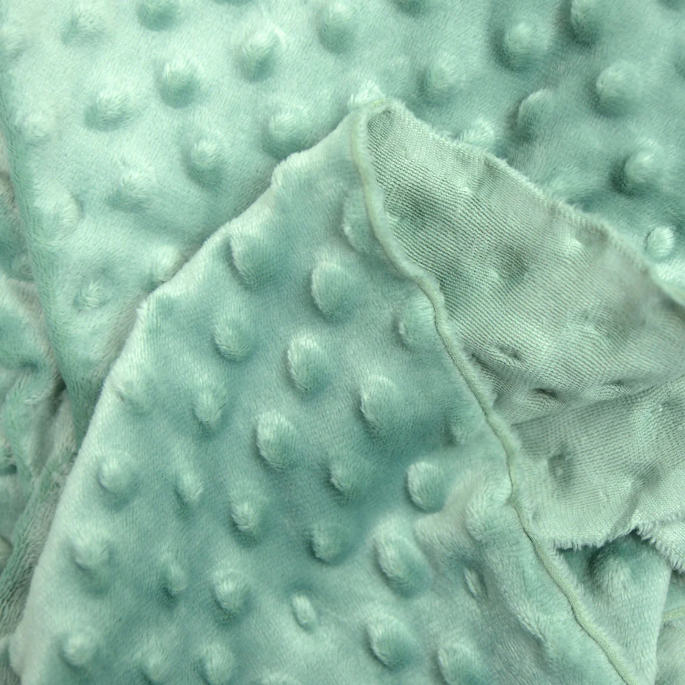 Polaire minky relief vert d'eau - Image 2