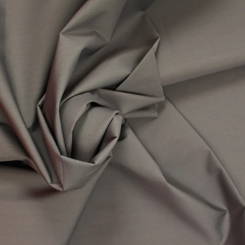 Polycoton changeant marine fond gris - Image 2
