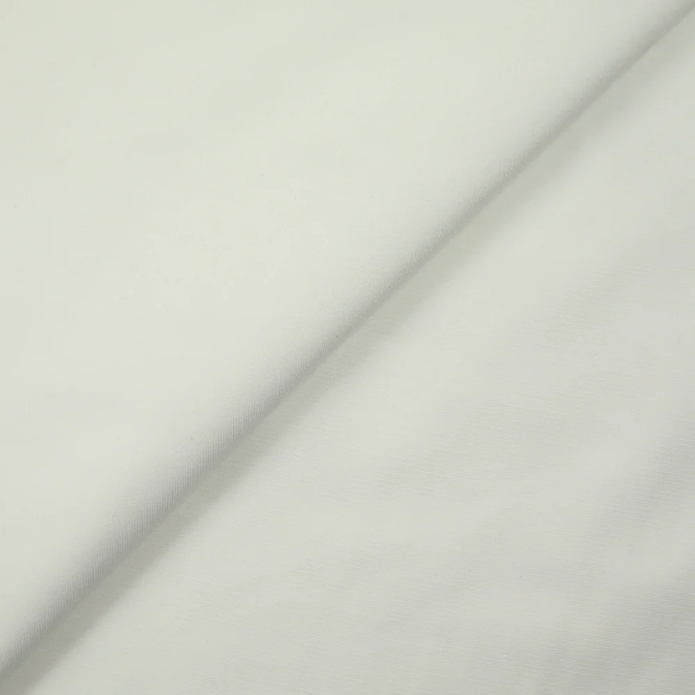 Polycoton élasthanne blanc