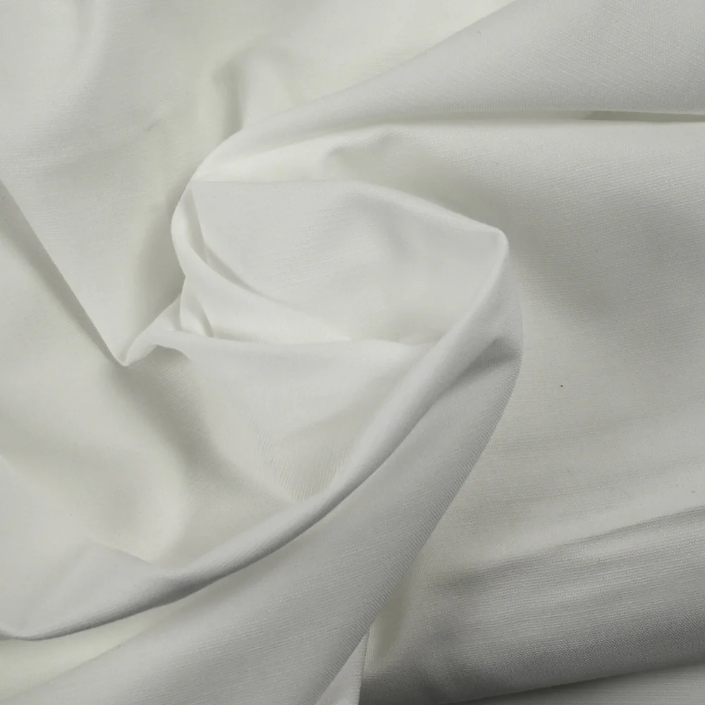Polycoton élasthanne blanc - Image 2