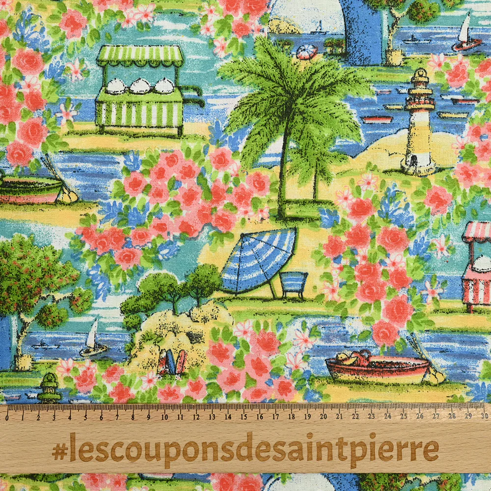 Polycoton imprimé bel été à la plage - Image 3