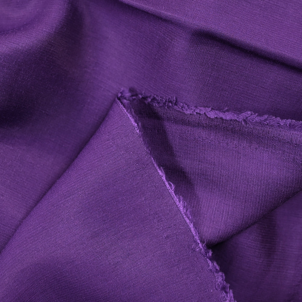 Polycoton satiné Caty violet - Image 3