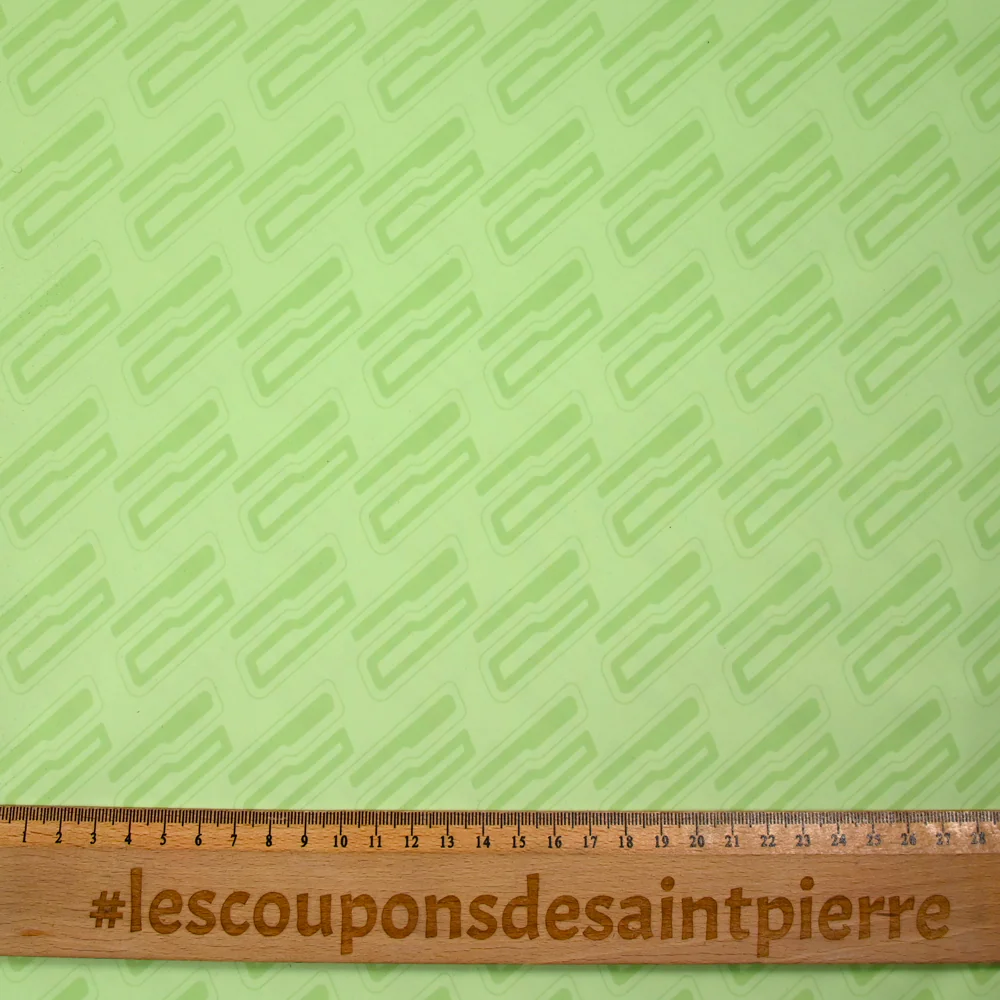 Polyester déperlant imprimé fantaisie vert - Image 3