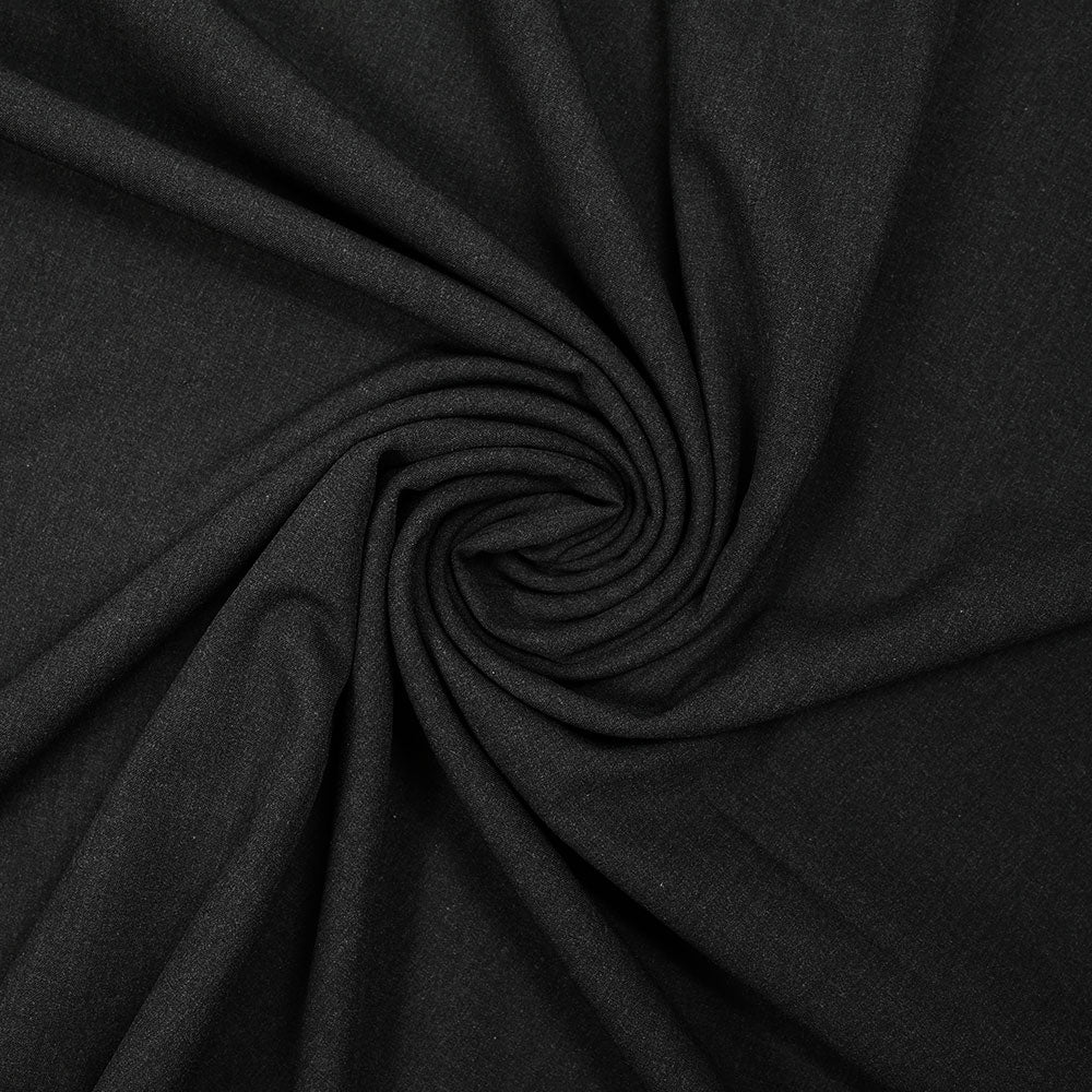 Polyester fin chiné gris anthracite - Image 2