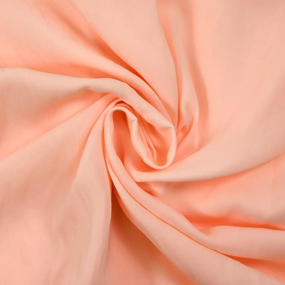 Polyester fluide satiné Alba rose pêche - Image 2