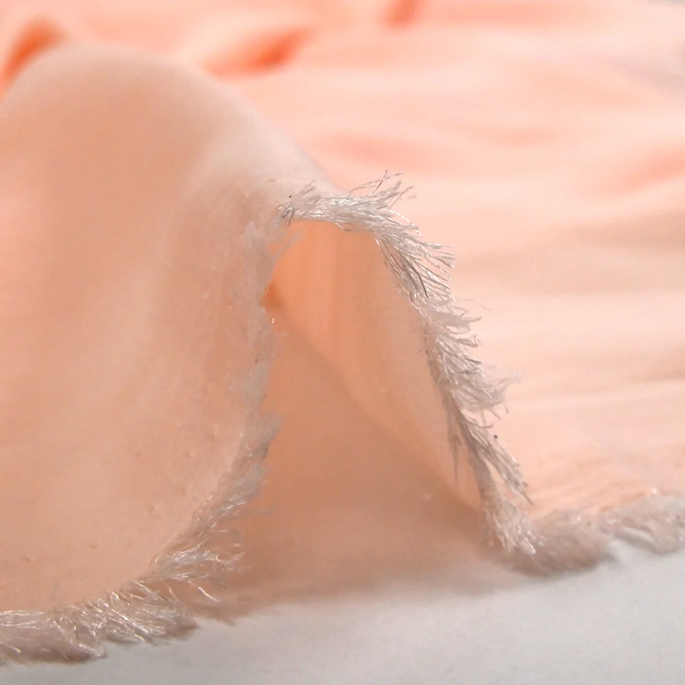 Polyester fluide satiné Alba rose pêche - Image 4