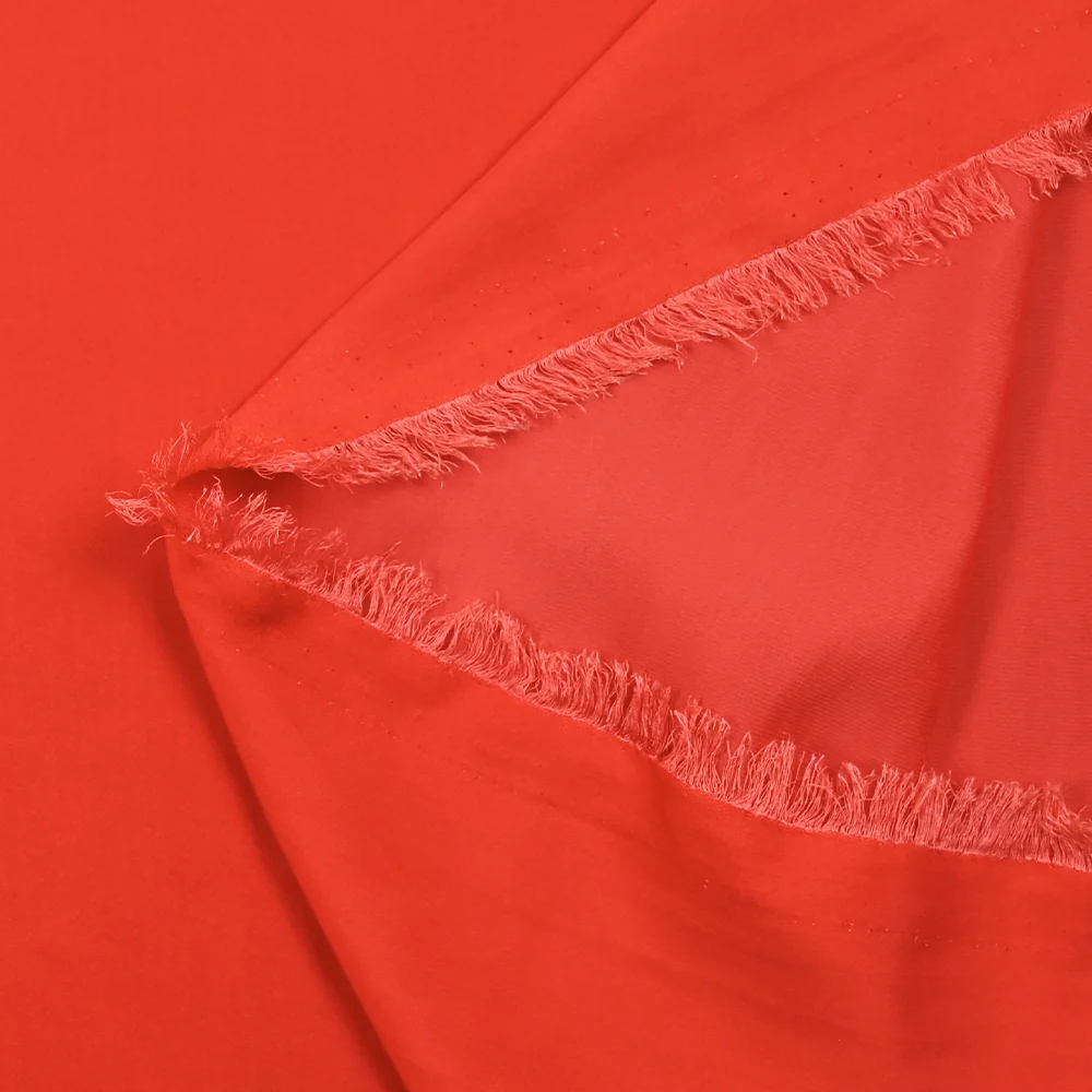 Polyester fluide satiné Alba rouge feu - Image 3