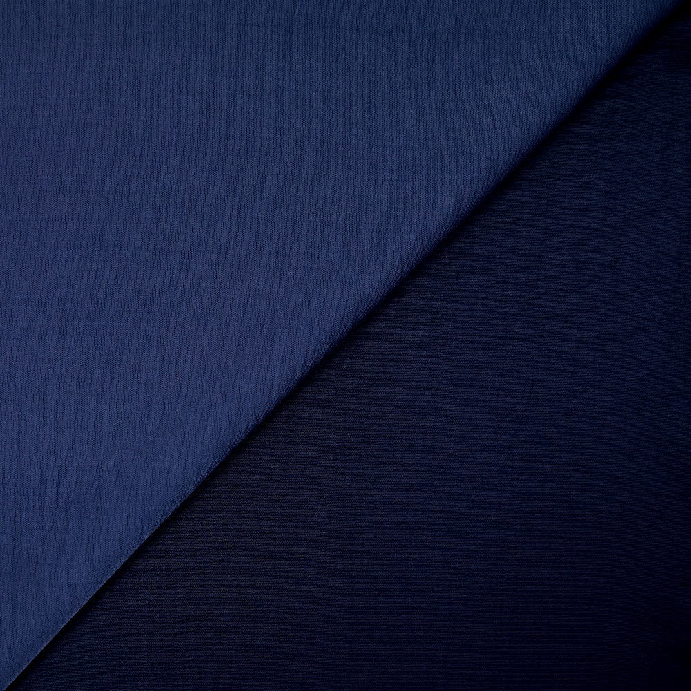 Polyester fluide satiné bleu marine