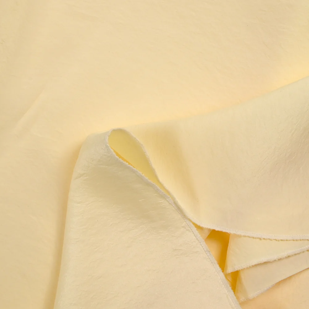 Polyester froissé jaune pâle - Image 3