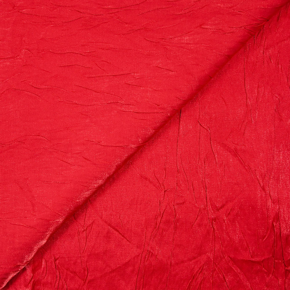 Polyester froissé Romane rouge feu