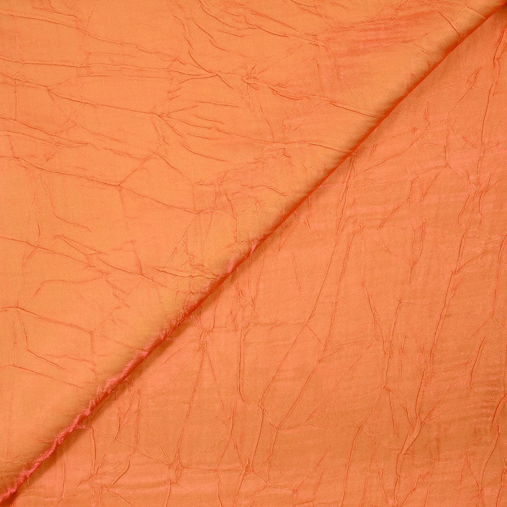 Polyester froissé Romane tangerine