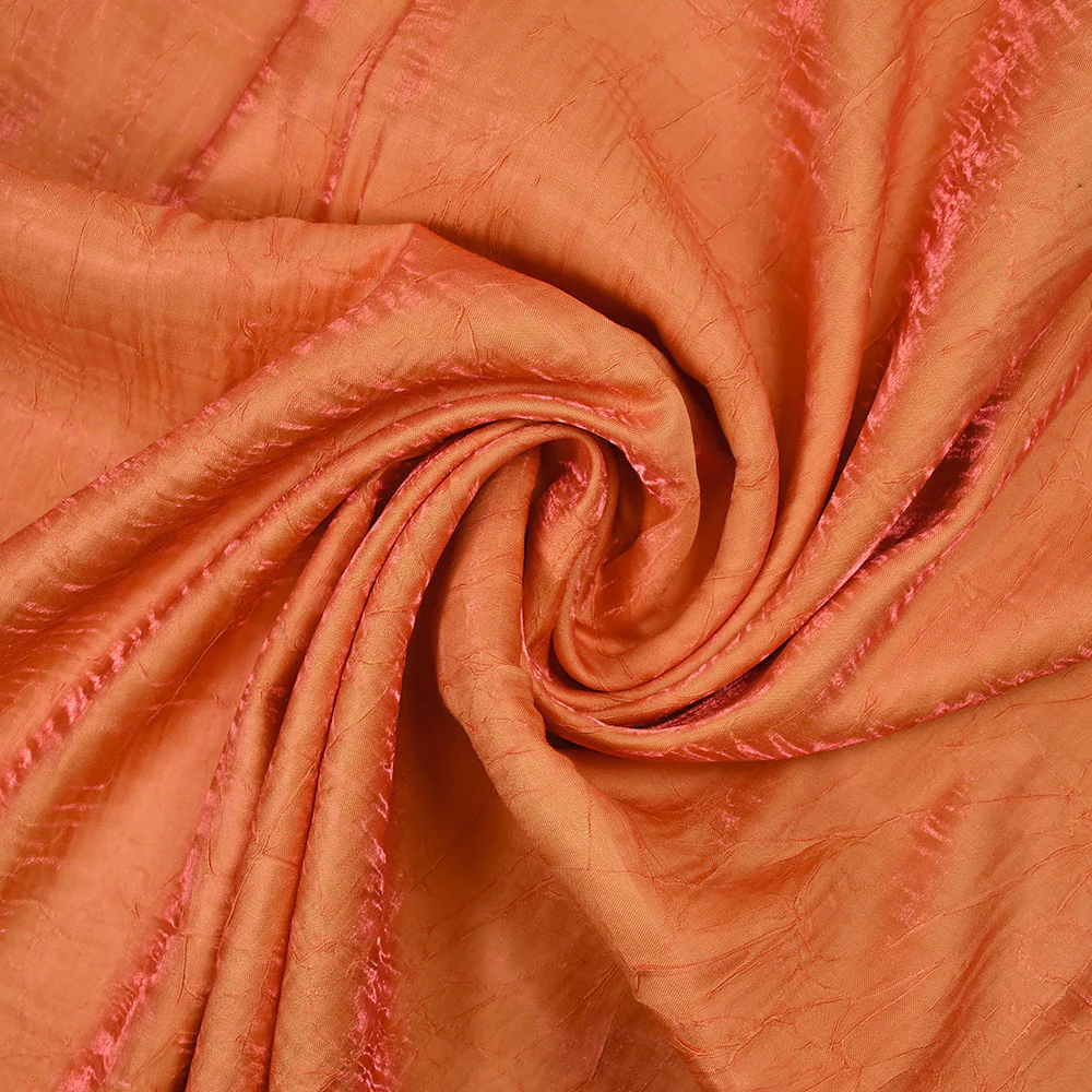 Polyester froissé Romane tangerine - Image 2