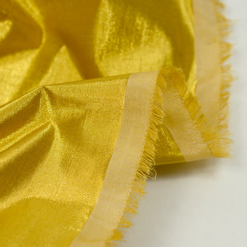 Polyester lamé jaune mimosa - Image 4