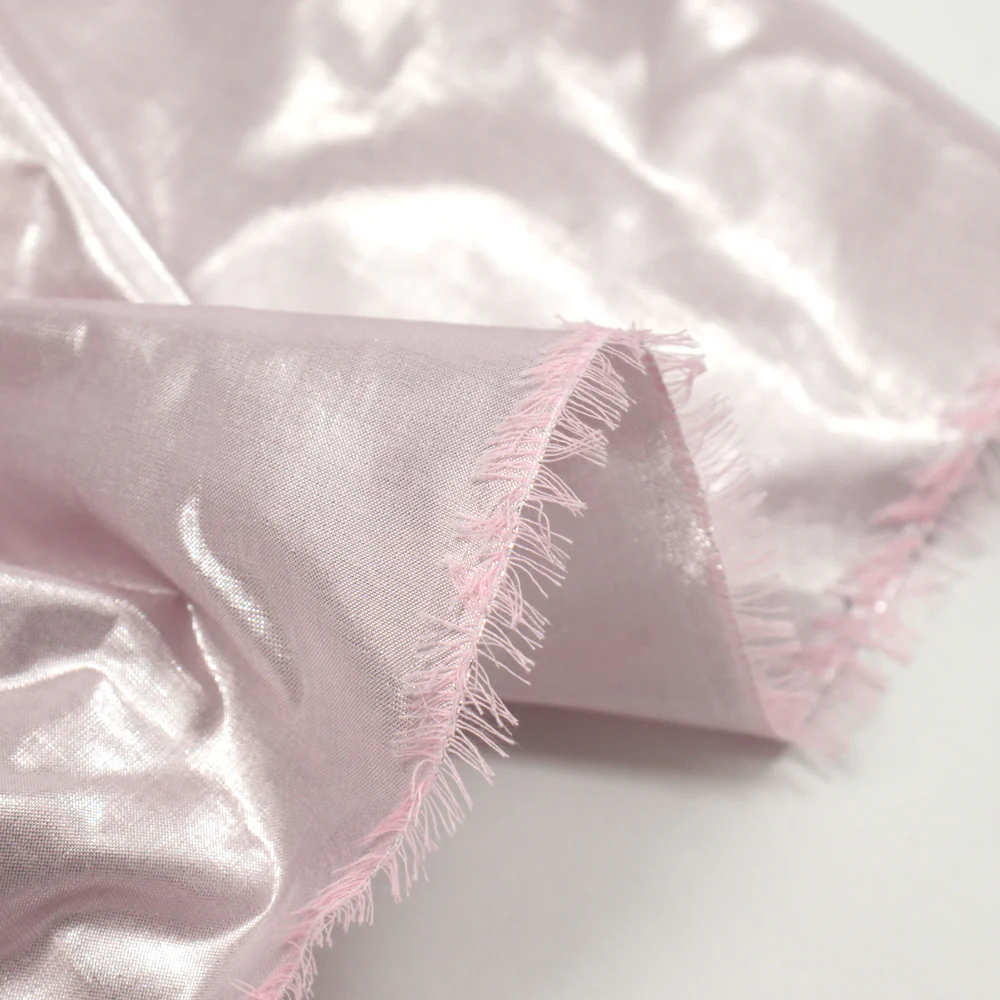 Polyester lamé rose - Image 4