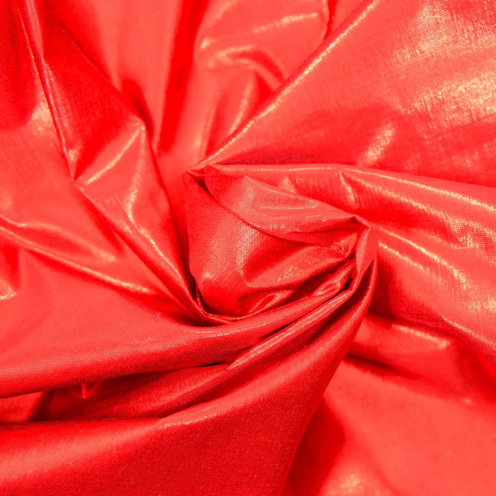 Polyester lamé rouge - Image 2