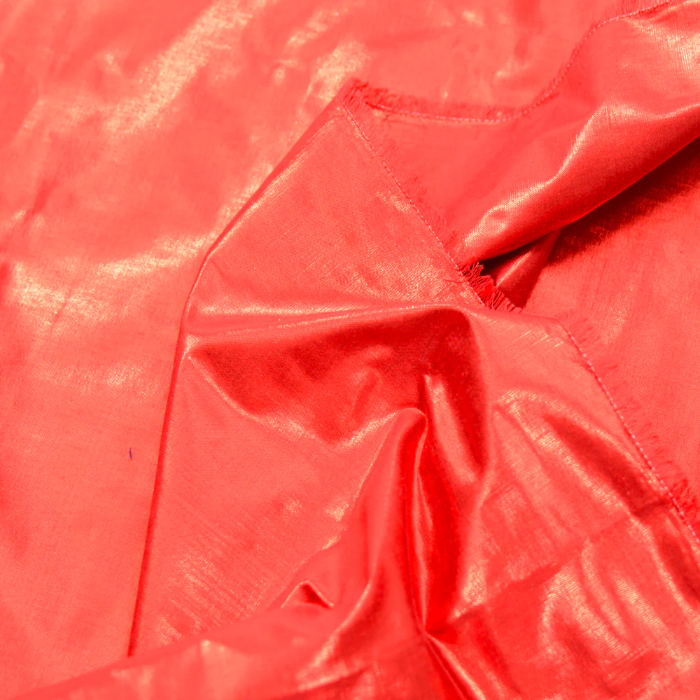 Polyester lamé rouge - Image 3