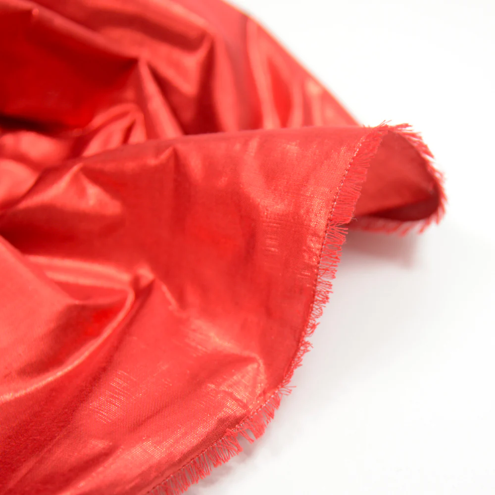 Polyester lamé rouge - Image 4