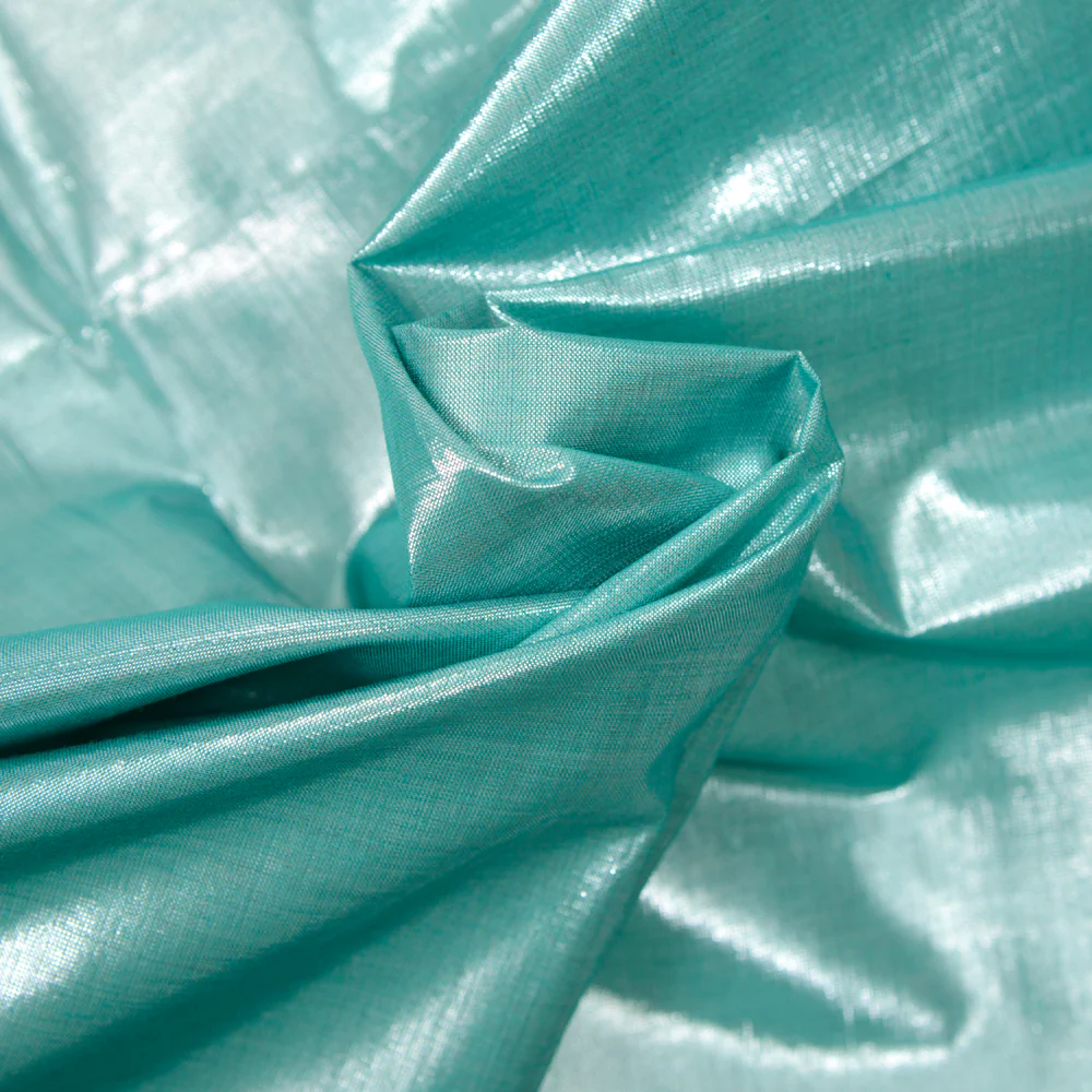 Polyester lamé vert d'eau - Image 2