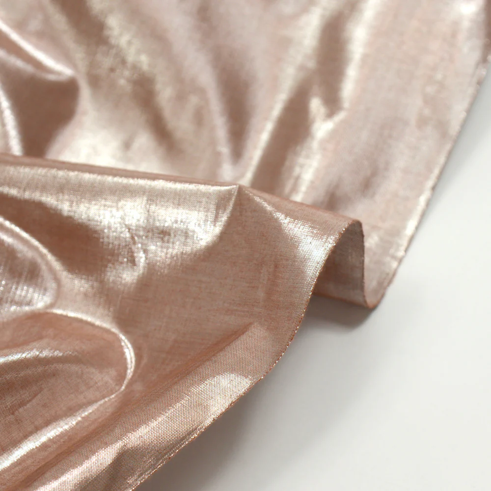 Polyester lamé vieux rose - Image 3