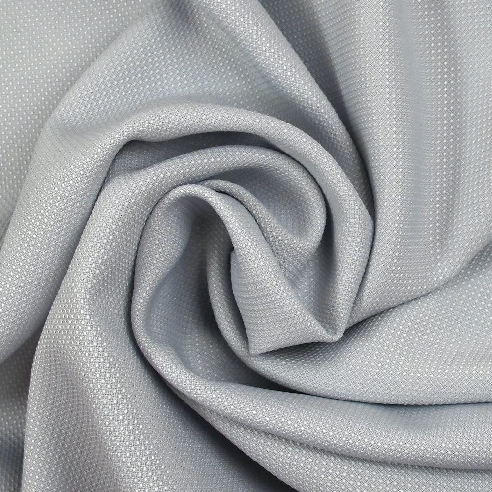 Polyester piqué fantaisie Charly gris clair - Image 2