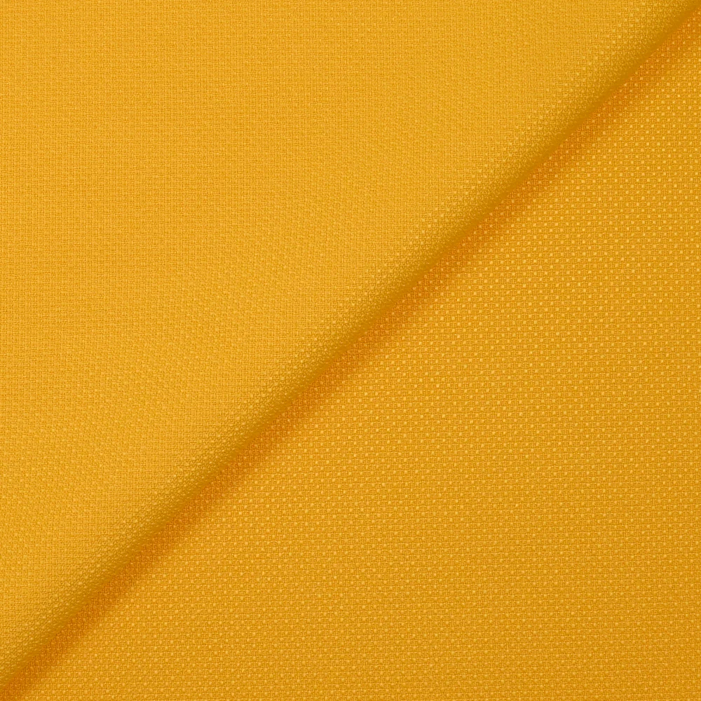Polyester piqué fantaisie Charly jaune soleil
