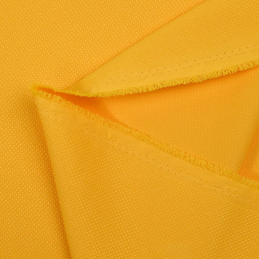 Polyester piqué fantaisie Charly jaune soleil - Image 4
