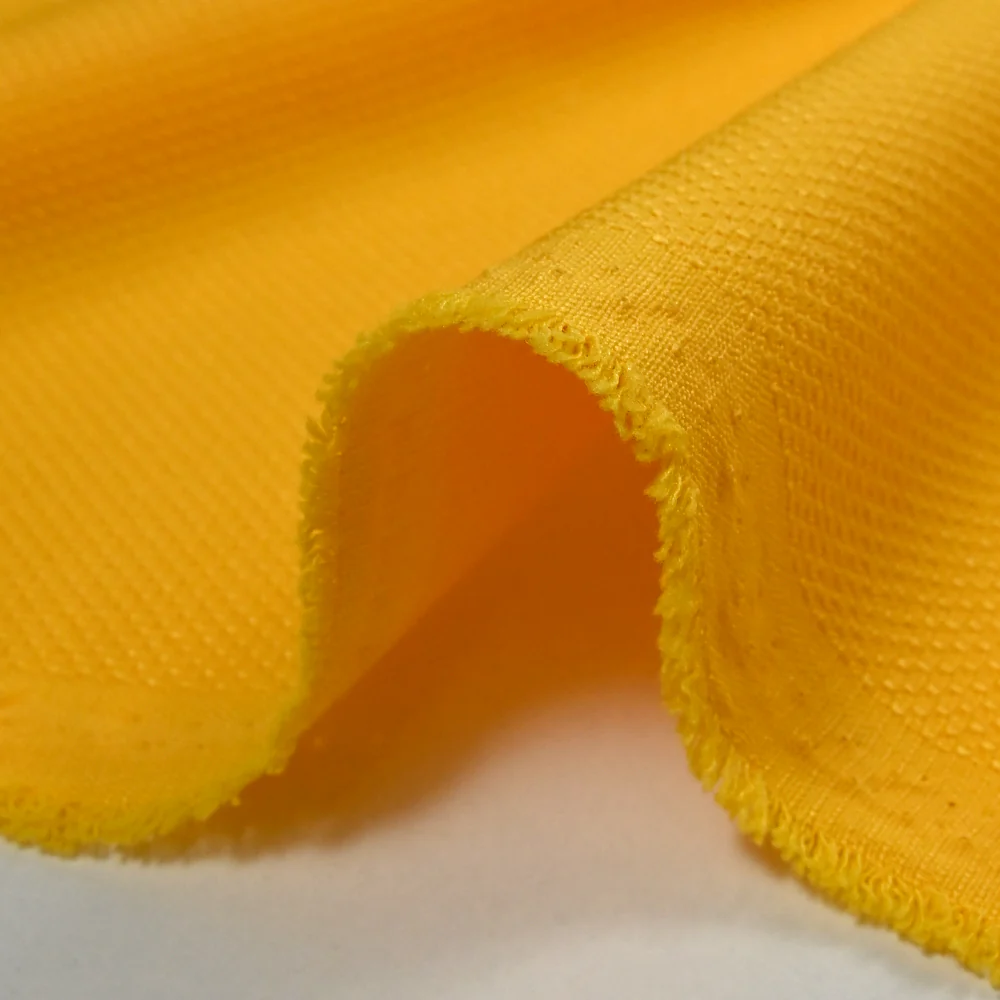 Polyester piqué fantaisie Charly jaune soleil - Image 5