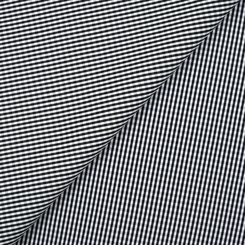 Polyester Vichy 2 mm blanc et noir